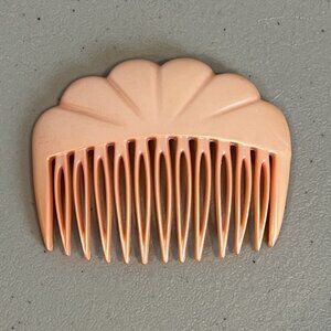 Vintage French 80s Hair Comb Pink Made In France 2.75"